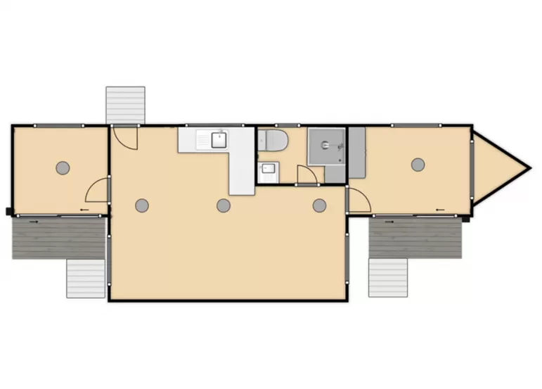 10.9m EXPANDING MOBILE CABIN / TINY HOME